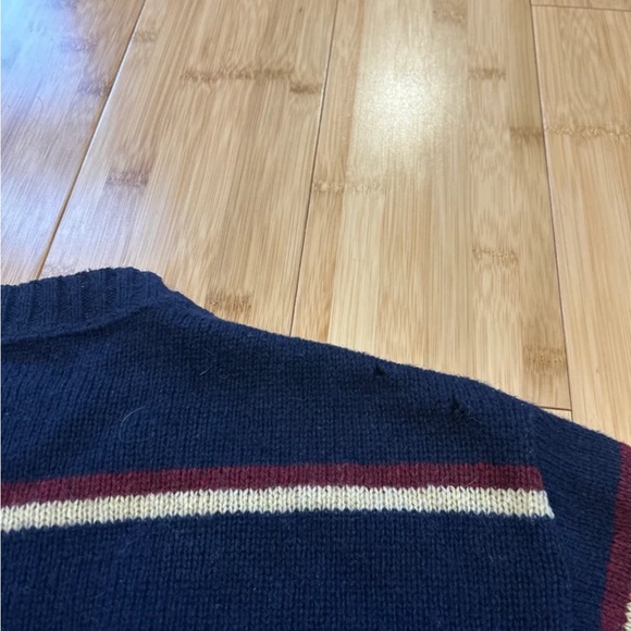 Vintage Wool Blend 70s Striped Crewneck Grandpa Sweater Men’s Large Unisex - Picture 9 of 9